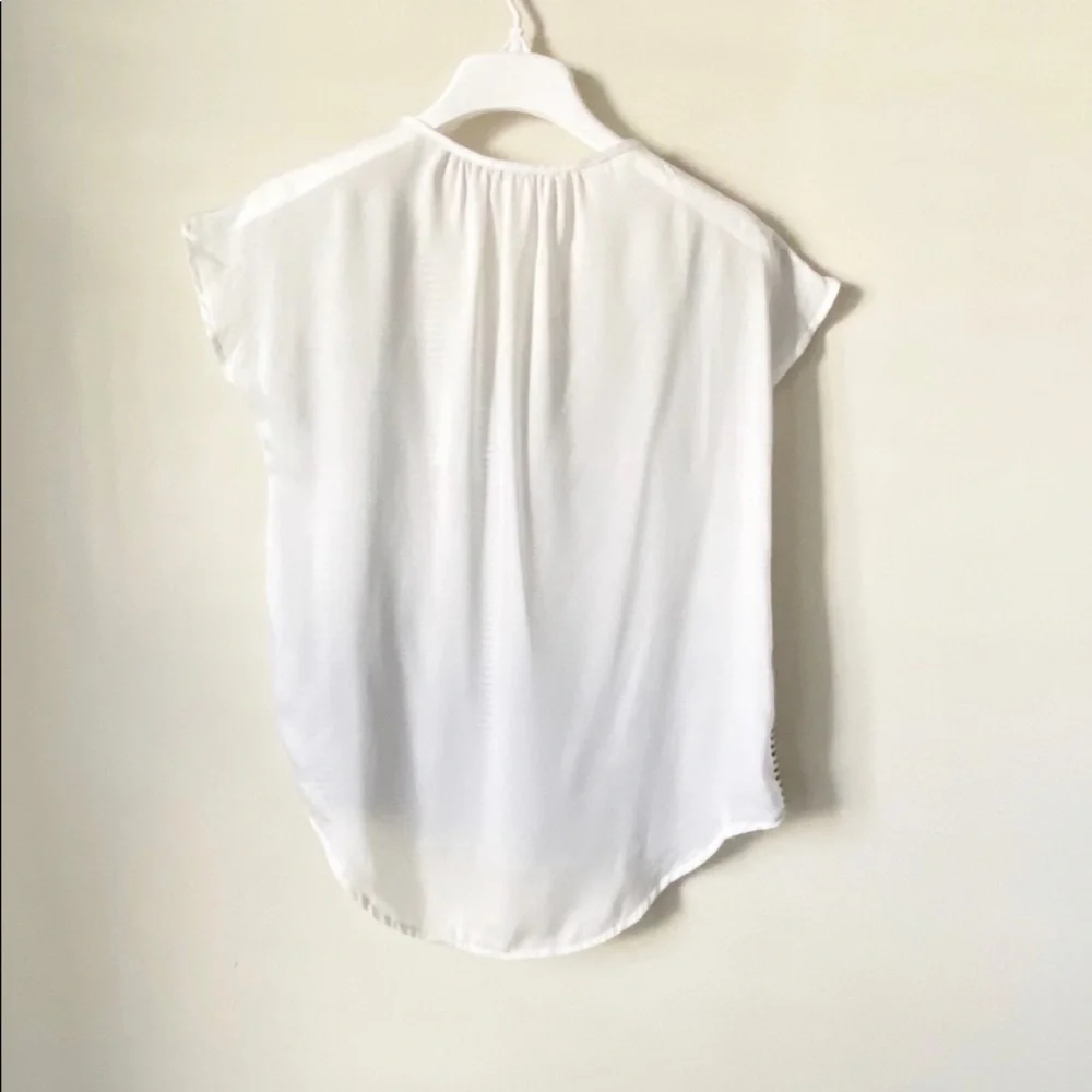 Converse Striped Split Collar Blouse Size XS - Picture 3 of 7